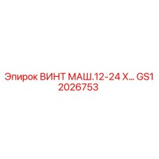 GS12026753 ВИНТ МАШ.12-24 Х... Epiroc