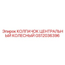 GS12036396 КОЛПАЧОК ЦЕНТРАЛЬНЫЙ КОЛЕСНЫЙ Epiroc