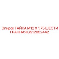 ГАЙКА М12 Х 1,75 ШЕСТИГРАННАЯ (GS12052442) - Epiroc