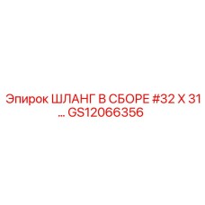 GS12066356 ШЛАНГ В СБОРЕ #32 X 31… Epiroc