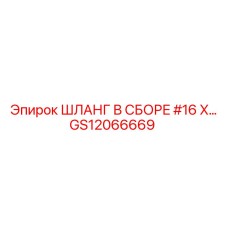 GS12066669 ШЛАНГ В СБОРЕ #16 X… Эпирок