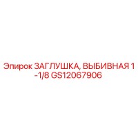 GS12067906 ЗАГЛУШКА, ВЫБИВНАЯ 1-1/8 Epiroc