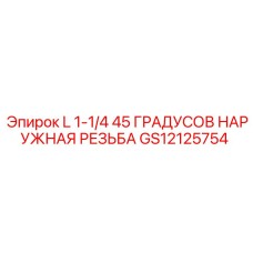 GS12125754 L 1-1/4 45 ГРАДУСОВ НАРУЖНАЯ РЕЗЬБА Epiroc