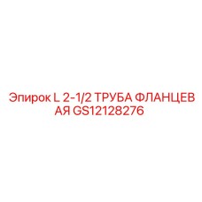GS12128276 L 2-1/2 ТРУБА ФЛАНЦЕВАЯ Epiroc