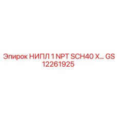 GS12261925 НИПЛ 1 NPT SCH40 X Epiroc