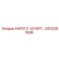GS12261936 НИПЛ 2-1/2 NPT Epiroc