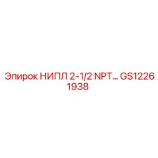 GS12261938 НИПЛ 2-1/2 NPT Epiroc