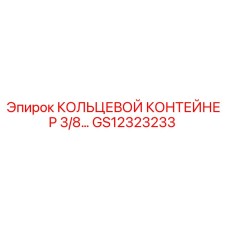 GS12323233 КОЛЬЦЕВОЙ КОНТЕЙНЕР 3/8 Epiroc
