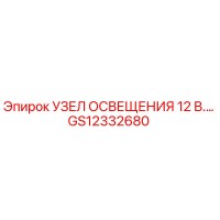 GS12332680 УЗЕЛ ОСВЕЩЕНИЯ 12 В. Epiroc