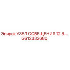 GS12332680 УЗЕЛ ОСВЕЩЕНИЯ 12 В. Epiroc