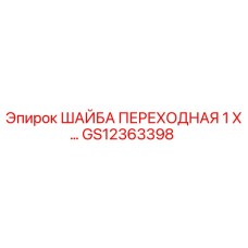 GS12363398 ШАЙБА ПЕРЕХОДНАЯ 1 X… Epiroc
