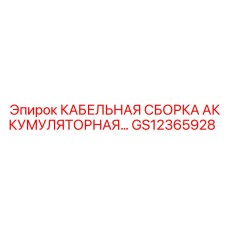 GS12365928 КАБЕЛЬНАЯ СБОРКА АККУМУЛЯТОРНАЯ Epiroc