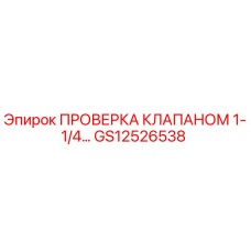 Оригинальный клапан проверки GS12526538 для буровых установок Epiroc