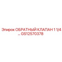 GS12570378 ОБРАТНЫЙ КЛАПАН 1 1/4 Epiroc