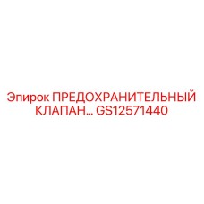 GS12571440 ПРЕДОХРАНИТЕЛЬНЫЙ КЛАПАН Epiroc
