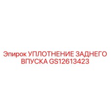 GS12613423 УПЛОТНЕНИЕ ЗАДНЕГО ВПУСКА Эпирок