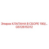GS12615312 КЛАПАНА В СБОРЕ 190/... Epiroc