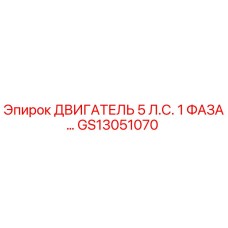 GS13051070 ДВИГАТЕЛЬ 5 Л.С. 1 ФАЗА Epiroc