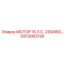 GS13063126 МОТОР 15 Л.С. 230/460… Epiroc