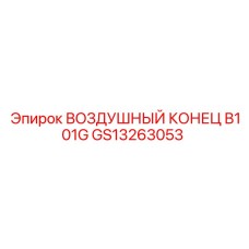 GS13263053 ВОЗДУШНЫЙ КОНЕЦ B101G by Epiroc