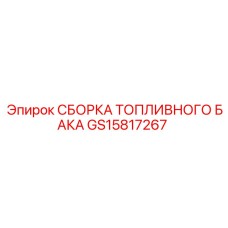 Сборка топливной системы с датчиками и креплениями GS15817267