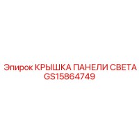 GS15864749 КРЫШКА ПАНЕЛИ СВЕТА Epiroc