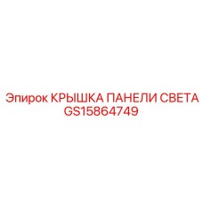 GS15864749 КРЫШКА ПАНЕЛИ СВЕТА Epiroc