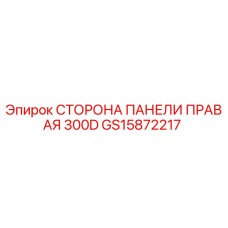 GS15872217 СТОРОНА ПАНЕЛИ ПРАВАЯ 300D Epiroc
