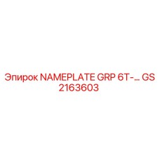 GS2163603 NAMEPLATE GRP 6T-… Epiroc