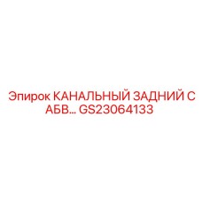 GS23064133 КАНАЛЬНЫЙ ЗАДНИЙ САБВ Epiroc
