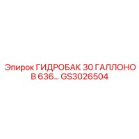 GS3026504 ГИДРОБАК 30 ГАЛЛОНОВ 636 Epiroc