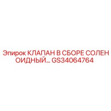 GS34064764 КЛАПАН В СБОРЕ СОЛЕНОИДНЫЙ… Epiroc
