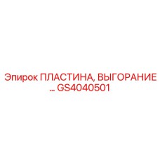 GS4040501 ПЛАСТИНА, ВЫГОРАНИЕ Epiroc