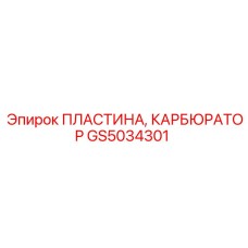GS5034301 ПЛАСТИНА, КАРБЮРАТОР Epiroc