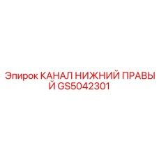 GS5042301 КАНАЛ НИЖНИЙ ПРАВЫЙ by Epiroc