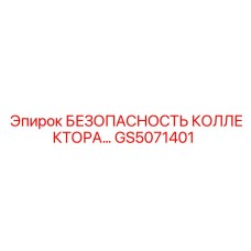 GS5071401 БЕЗОПАСНОСТЬ КОЛЛЕКТОРА… Epiroc