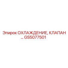 GS5077501 ОХЛАЖДЕНИЕ, КЛАПАН Epiroc
