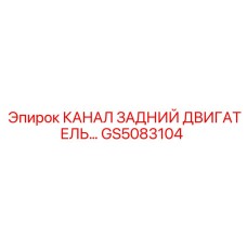 GS5083104 КАНАЛ ЗАДНИЙ ДВИГАТЕЛЬ (Epiroc)