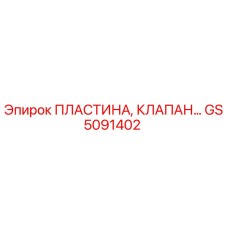 GS5091402 ПЛАСТИНА, КЛАПАН Epiroc