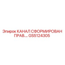GS5124305 КАНАЛ СФОРМИРОВАН ПРАВ.… Epiroc