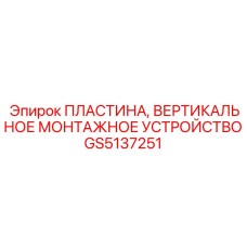 GS5137251 ПЛАСТИНА, ВЕРТИКАЛЬНОЕ МОНТАЖНОЕ УСТРОЙСТВО Epiroc