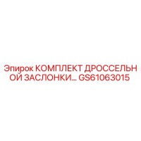 GS61063015 КОМПЛЕКТ ДРОССЕЛЬНОЙ ЗАСЛОНКИ Epiroc