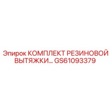 GS61093379 КОМПЛЕКТ РЕЗИНОВОЙ ВЫТЯЖКИ Epiroc