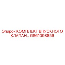 GS61093856 КОМПЛЕКТ ВПУСКНОГО КЛАПАНА Epiroc