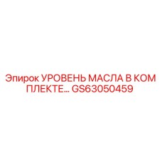 GS63050459 УРОВЕНЬ МАСЛА В КОМПЛЕКТЕ (Epiroc)
