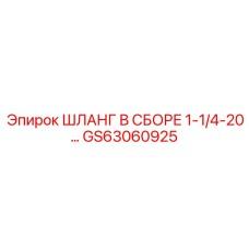 GS63060925 ШЛАНГ В СБОРЕ 1-1/4-20… Epiroc