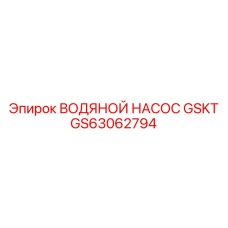 GS63062794 ВОДЯНОЙ НАСОС GSKT Epiroc