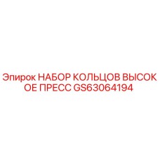 GS63064194 НАБОР КОЛЬЦОВ ВЫСОКОЕ ПРЕСС Epiroc