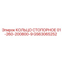 GS63065252 КОЛЬЦО СТОПОРНОЕ 01-260-200800-9 Epiroc