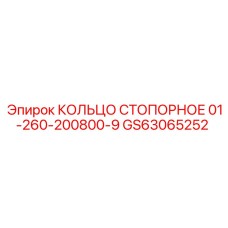 GS63065252 КОЛЬЦО СТОПОРНОЕ 01-260-200800-9 Epiroc
